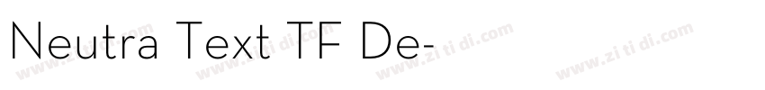 Neutra Text TF De字体转换 Neutra Text TF De字体转换